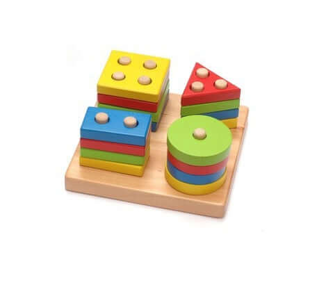 Wooden Puzzle Educational Toy geometric shapes.