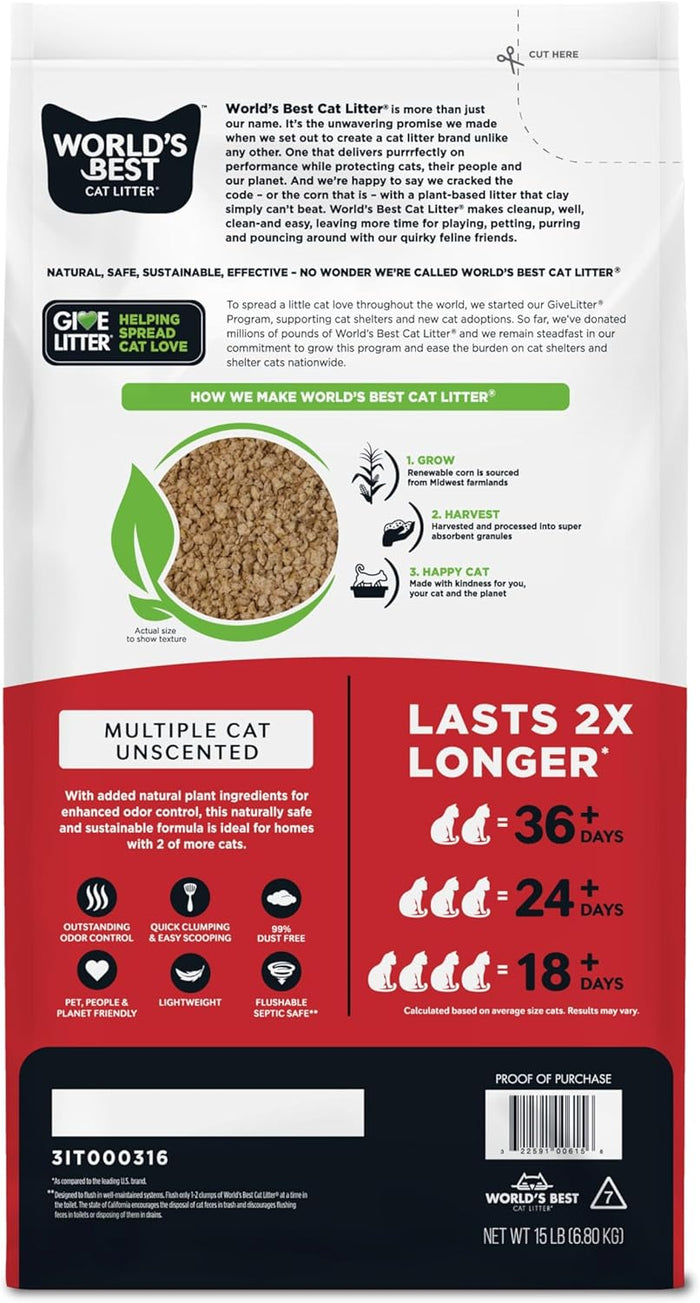 World's Best Cat Litter - Multi Cat - Dog.Dog.Cat.