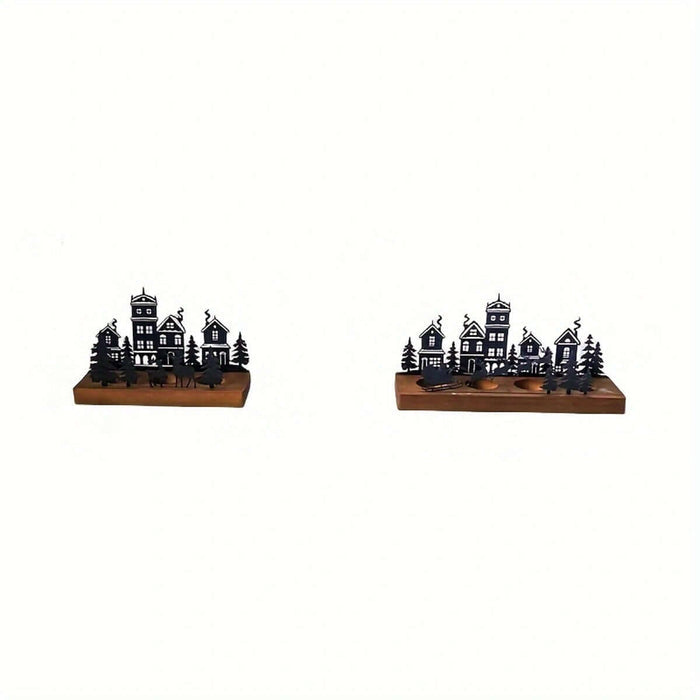 Wrought Iron Christmas Tree Candle Holder Decor living room styling