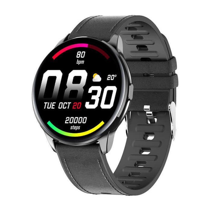 Y90 GPS Smart Watch Fitness Heart Rate Blood Pressure steel strap version