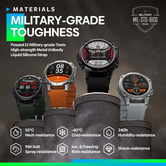Zeblaze VIBE 7 Lite Smartwatch Bluetooth Calling Sports black model front view