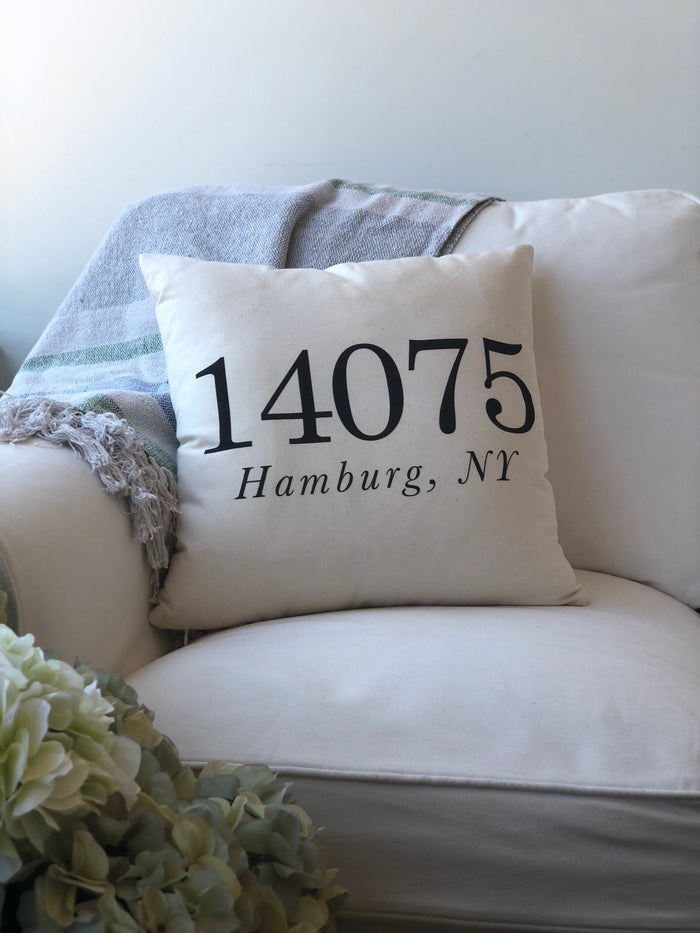 Zip Code Pillow - Molly + Kate