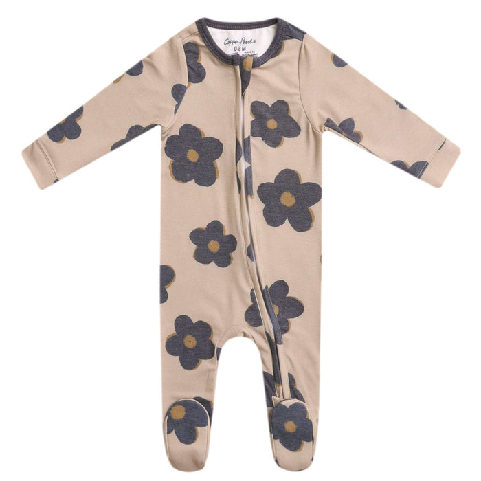 Zip-Up Footie Pajama - Gemma In Tan